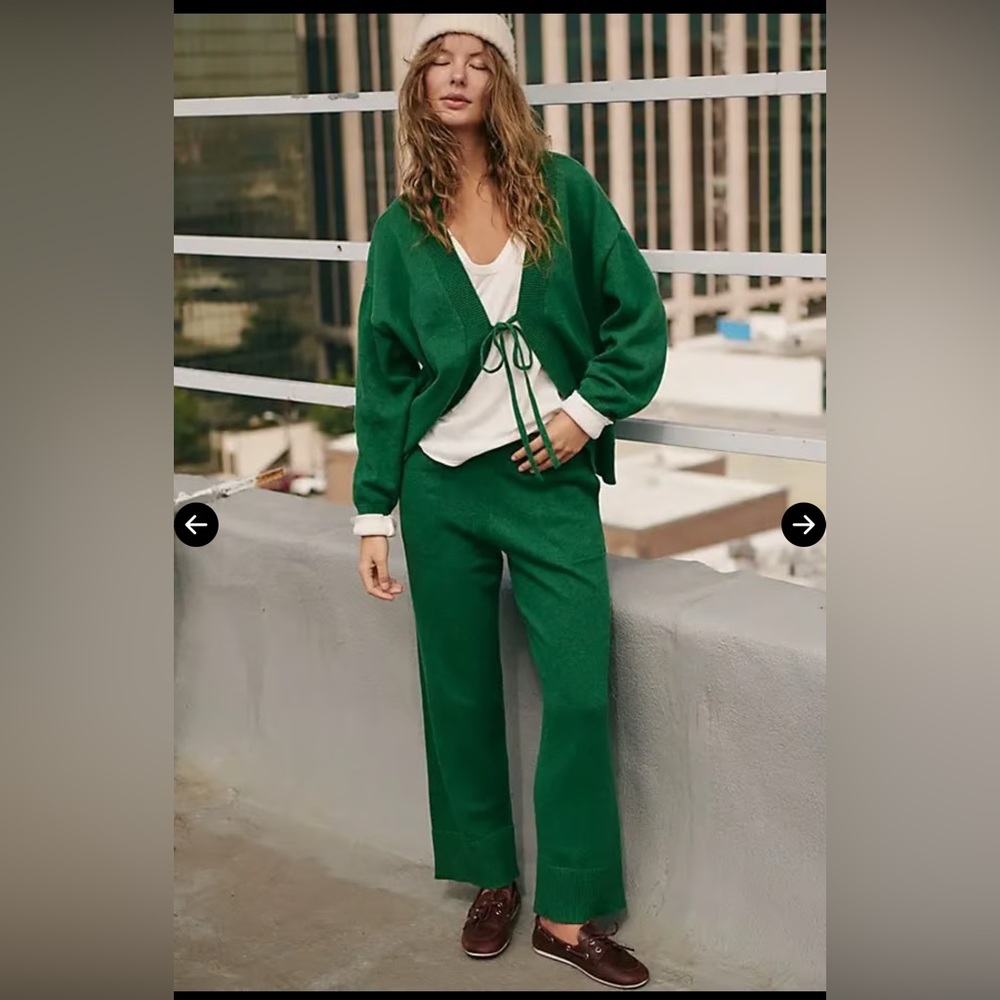 Free People Solar Sweater Set in Pine Heather, Size Medium